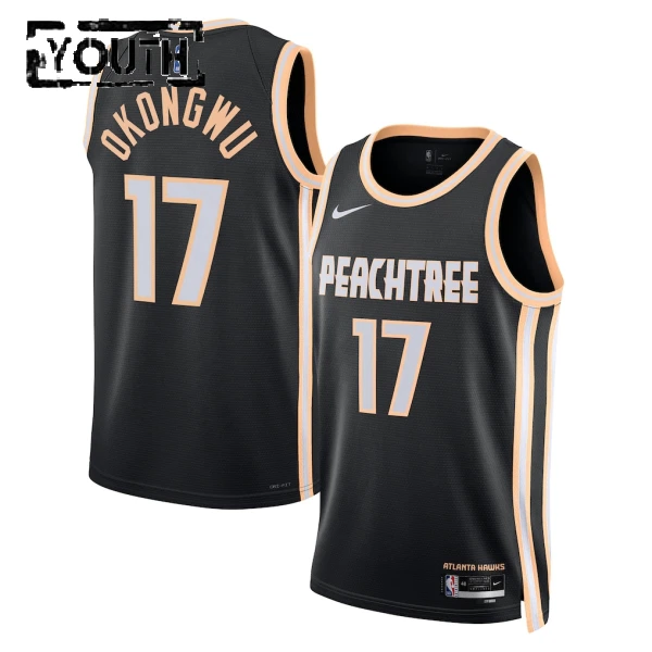 Nike Atlanta Hawks Onyeka Okongwu Lasten Pelipaita City Edition 2025-26 Swingman Musta