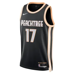 Nike Atlanta Hawks Onyeka Okongwu Miesten Pelipaita City Edition 2025-26 Swingman Musta