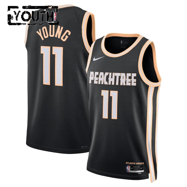 Nike Atlanta Hawks Trae Young Lasten Pelipaita City Edition 2025-26 Swingman Musta