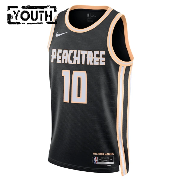 Nike Atlanta Hawks Zaccharie Risacher Lasten Pelipaita City Edition 2025-26 Swingman Musta