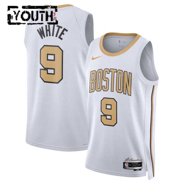 Nike Boston Celtics Derrick White Lasten Pelipaita City Edition 2025-26 Swingman Valkoinen
