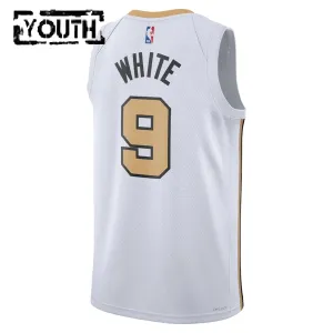 Nike Boston Celtics Derrick White Lasten Pelipaita City Edition 2025-26 Swingman Valkoinen