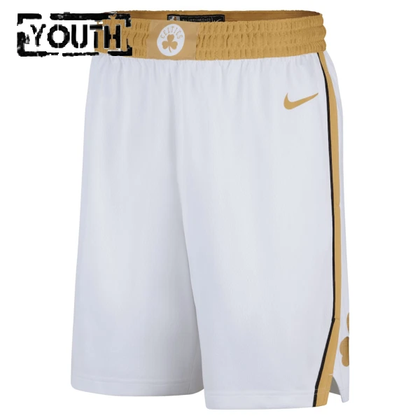 Nike Boston Celtics Lasten Shortsit City Edition 2025-26 Swingman Valkoinen