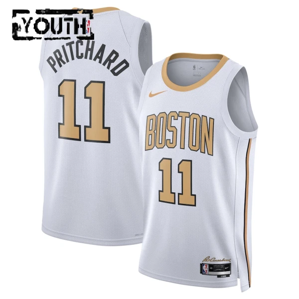 Nike Boston Celtics Payton Pritchard Lasten Pelipaita City Edition 2025-26 Swingman Valkoinen