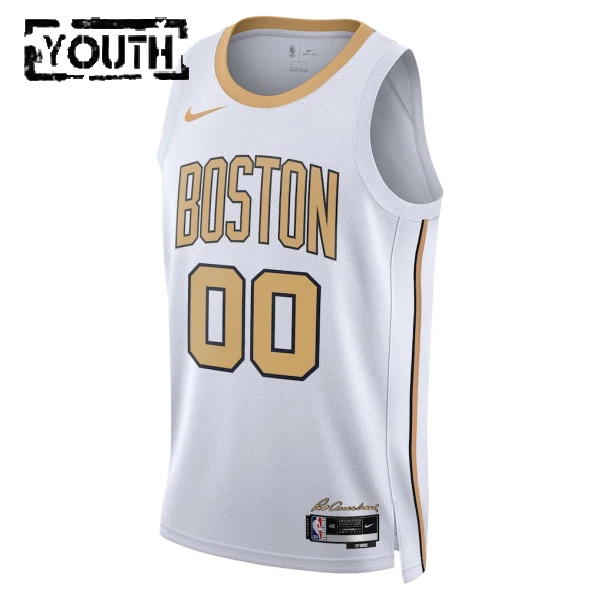 Nike Boston Celtics Personoitava Lasten Pelipaita City Edition 2025-26 Swingman Valkoinen