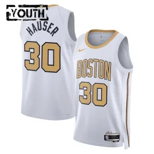 Nike Boston Celtics Sam Hauser Lasten Pelipaita City Edition 2025-26 Swingman Valkoinen