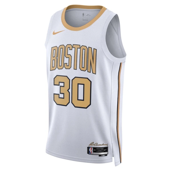 Nike Boston Celtics Sam Hauser Miesten Pelipaita City Edition 2025-26 Swingman Valkoinen