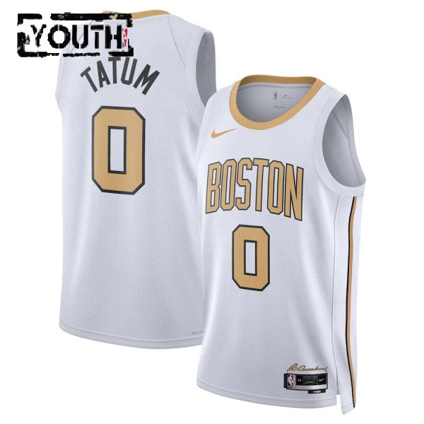 Nike Boston Celtics Tatum Lasten Pelipaita City Edition 2025-26 Swingman Valkoinen