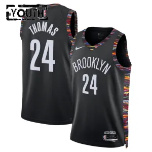 Nike Brooklyn Nets Cam Thomas Lasten Pelipaita City Edition 2025-26 Swingman Musta