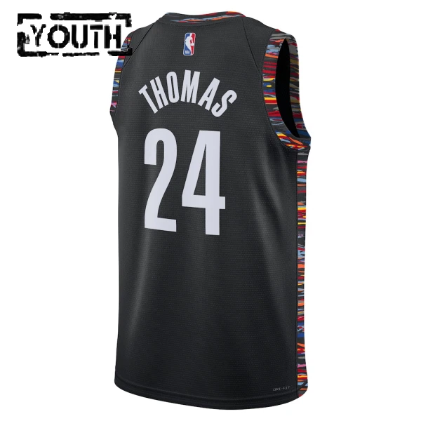 Nike Brooklyn Nets Cam Thomas Lasten Pelipaita City Edition 2025-26 Swingman Musta