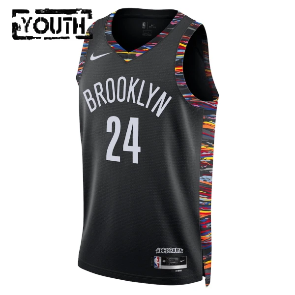 Nike Brooklyn Nets Cam Thomas Lasten Pelipaita City Edition 2025-26 Swingman Musta