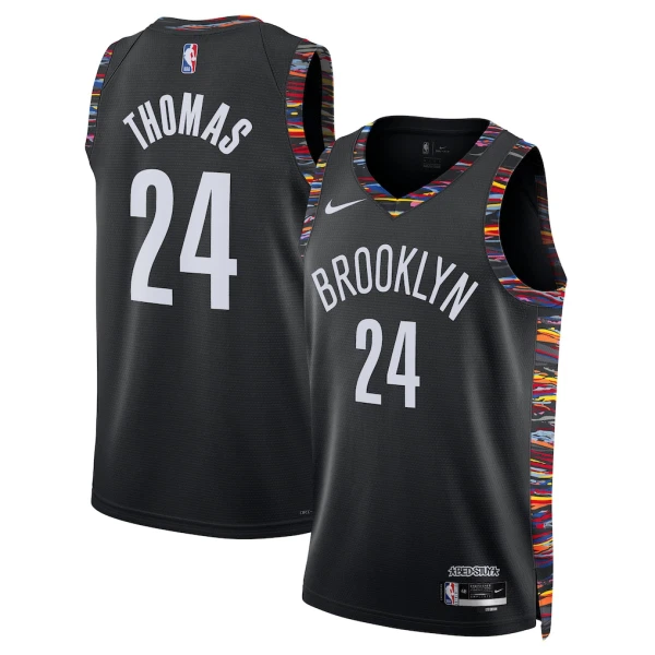 Nike Brooklyn Nets Cam Thomas Miesten Pelipaita City Edition 2025-26 Swingman Musta