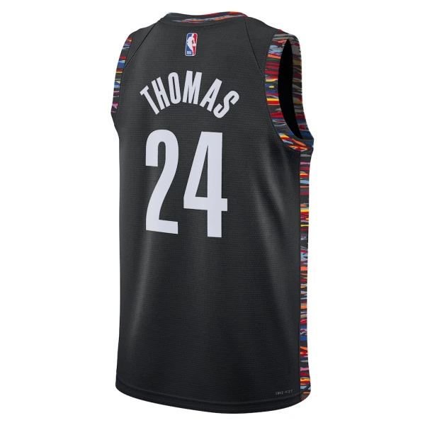 Nike Brooklyn Nets Cam Thomas Miesten Pelipaita City Edition 2025-26 Swingman Musta