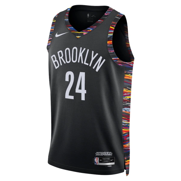 Nike Brooklyn Nets Cam Thomas Miesten Pelipaita City Edition 2025-26 Swingman Musta