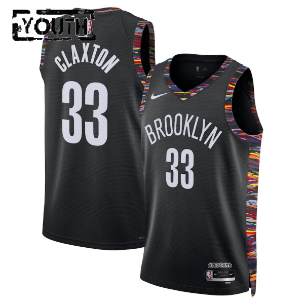 Nike Brooklyn Nets Nic Claxton Lasten Pelipaita City Edition 2025-26 Swingman Musta