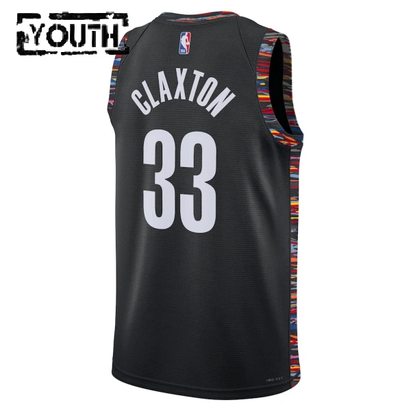 Nike Brooklyn Nets Nic Claxton Lasten Pelipaita City Edition 2025-26 Swingman Musta