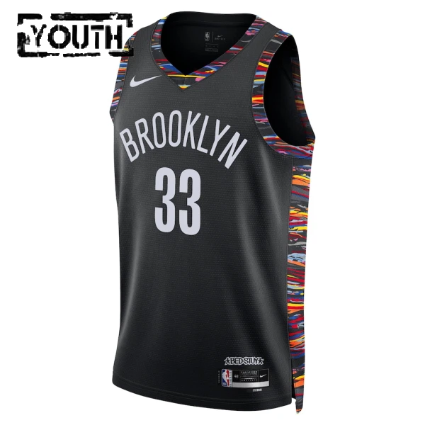 Nike Brooklyn Nets Nic Claxton Lasten Pelipaita City Edition 2025-26 Swingman Musta