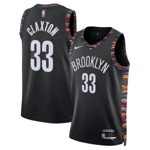 Nike Brooklyn Nets Nic Claxton Miesten Pelipaita City Edition 2025-26 Swingman Musta