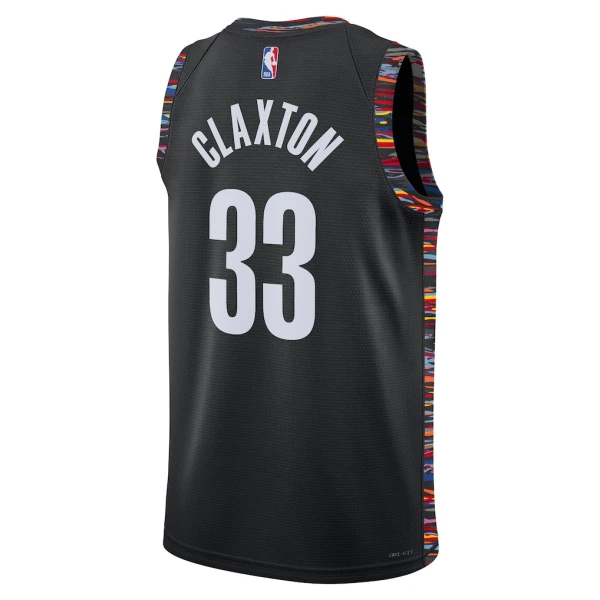 Nike Brooklyn Nets Nic Claxton Miesten Pelipaita City Edition 2025-26 Swingman Musta