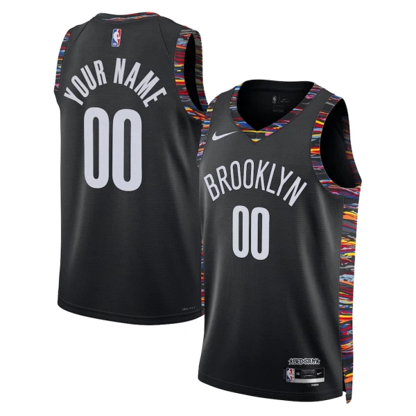 Nike Brooklyn Nets Personoitava Miesten Pelipaita City Edition 2025-26 Swingman Musta