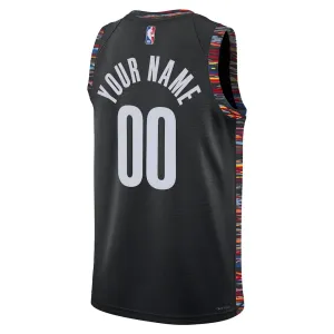 Nike Brooklyn Nets Personoitava Miesten Pelipaita City Edition 2025-26 Swingman Musta