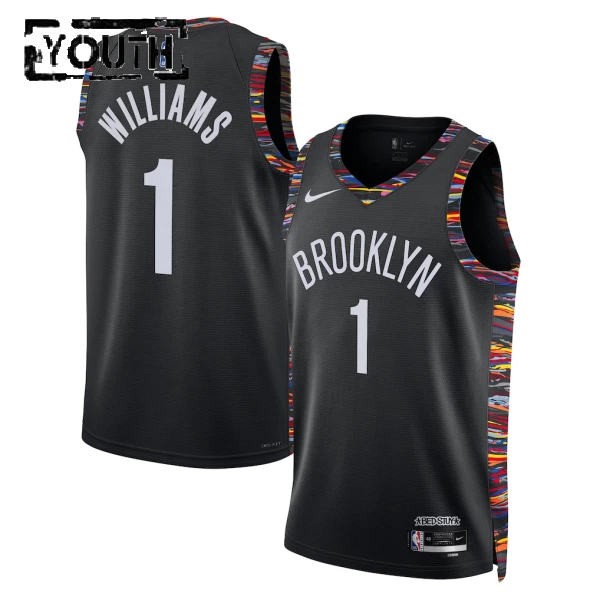 Nike Brooklyn Nets Ziaire Williams Lasten Pelipaita City Edition 2025-26 Swingman Musta