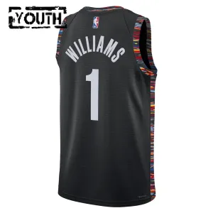 Nike Brooklyn Nets Ziaire Williams Lasten Pelipaita City Edition 2025-26 Swingman Musta