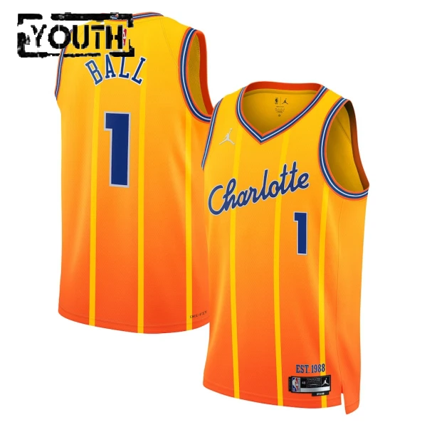 Charlotte Hornets Jordan Lamelo Ball Lasten Pelipaita City Edition 2025-26 Swingman