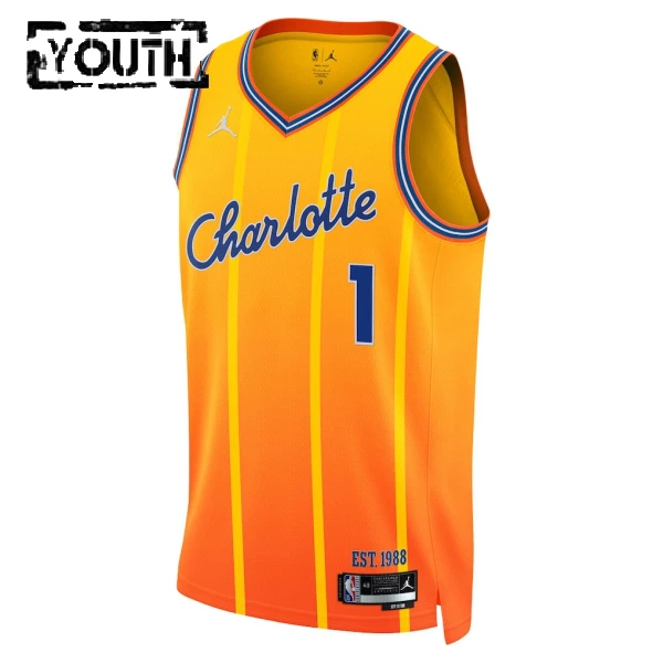 Charlotte Hornets Jordan Lamelo Ball Lasten Pelipaita City Edition 2025-26 Swingman