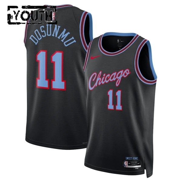 Nike Chicago Bulls Ayo Dosunmu Lasten Pelipaita City Edition 2025-26 Swingman Musta
