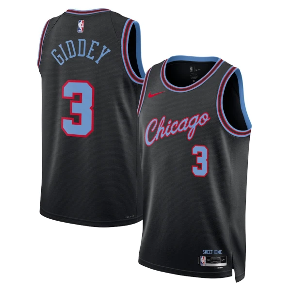 Nike Chicago Bulls Josh Giddey Miesten Pelipaita City Edition 2025-26 Swingman Musta