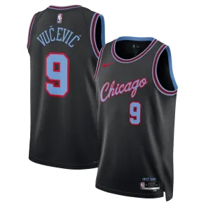 Nike Chicago Bulls Nikola Vucevic Miesten Pelipaita City Edition 2025-26 Swingman Musta