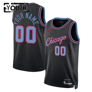 Nike Chicago Bulls Personoitava Lasten Pelipaita City Edition 2025-26 Swingman Musta