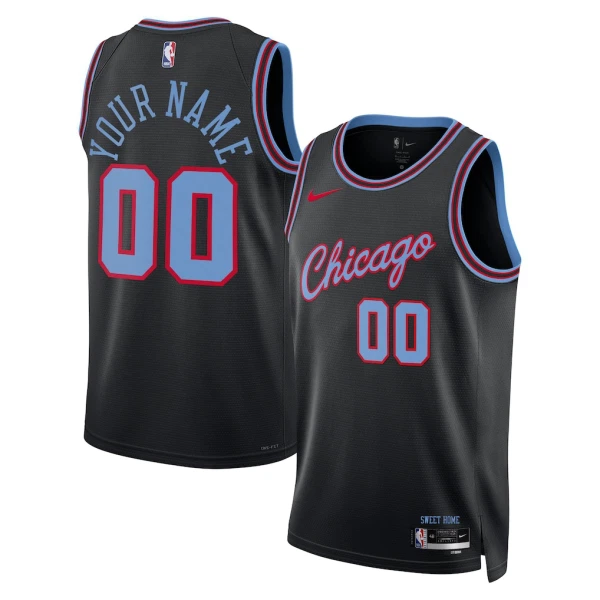 Nike Chicago Bulls Personoitava Miesten Pelipaita City Edition 2025-26 Swingman Musta