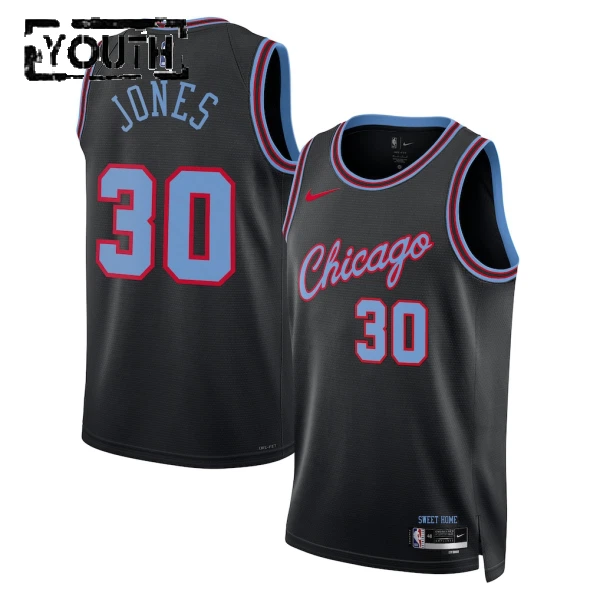 Nike Chicago Bulls Tre Jones Lasten Pelipaita City Edition 2025-26 Swingman Musta