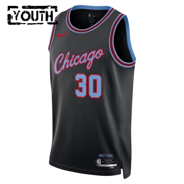 Nike Chicago Bulls Tre Jones Lasten Pelipaita City Edition 2025-26 Swingman Musta