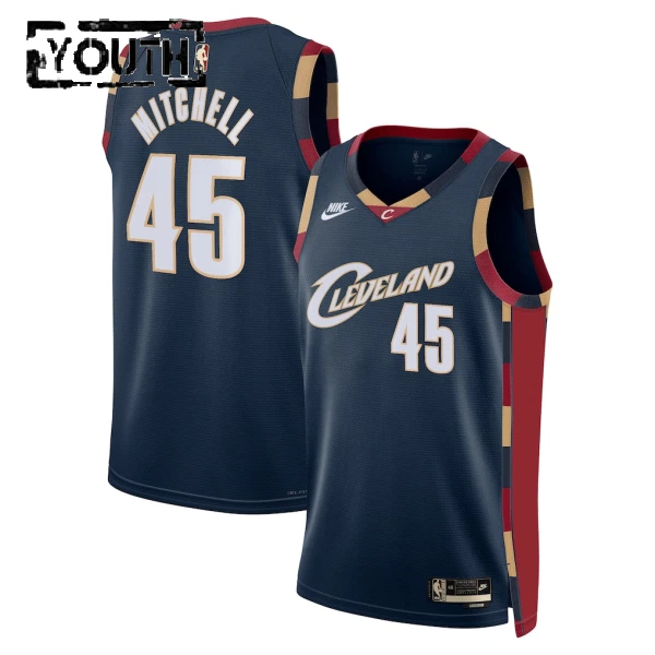Nike Cleveland Cavaliers Donovan Mitchell Lasten Pelipaita Classic Edition 2025-26 Swingman Laivasto