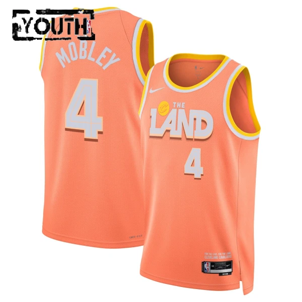 Nike Cleveland Cavaliers Evan Mobley Lasten Pelipaita City Edition 2025-26 Swingman Oranssi