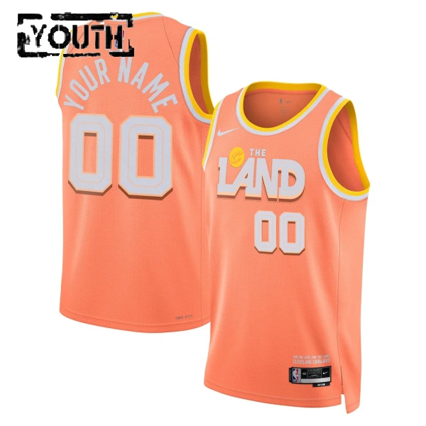 Nike Cleveland Cavaliers Personoitava Lasten Pelipaita City Edition 2025-26 Swingman Oranssi
