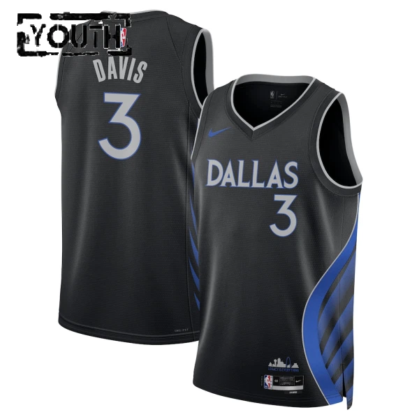 Nike Dallas Mavericks Anthony Davis Lasten Pelipaita City Edition 2025-26 Swingman Musta