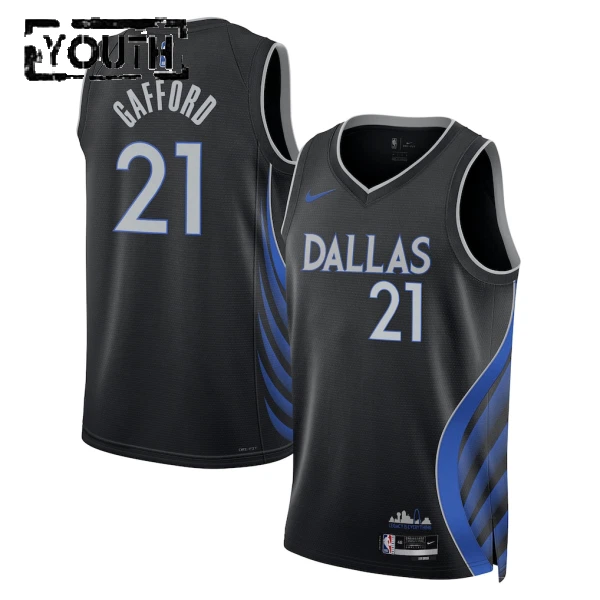 Nike Dallas Mavericks Daniel Gafford Lasten Pelipaita City Edition 2025-26 Swingman Musta
