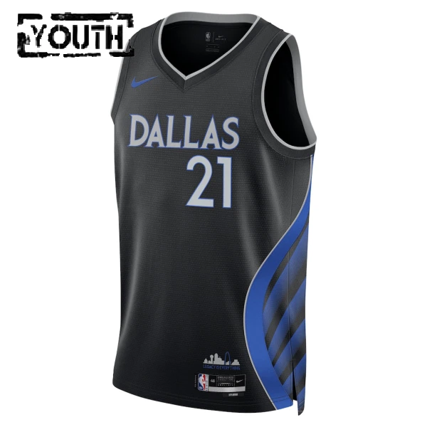 Nike Dallas Mavericks Daniel Gafford Lasten Pelipaita City Edition 2025-26 Swingman Musta