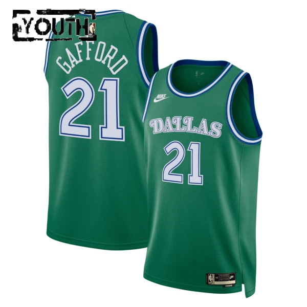 Nike Dallas Mavericks Daniel Gafford Lasten Pelipaita Classic Edition 2025-26 Swingman Vihreä