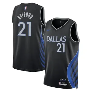 Nike Dallas Mavericks Daniel Gafford Miesten Pelipaita City Edition 2025-26 Swingman Musta