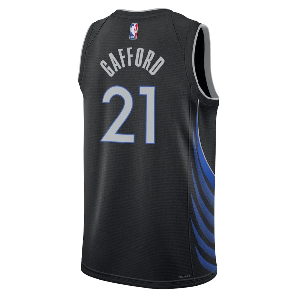 Nike Dallas Mavericks Daniel Gafford Miesten Pelipaita City Edition 2025-26 Swingman Musta