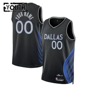 Nike Dallas Mavericks Personoitava Lasten Pelipaita City Edition 2025-26 Swingman Musta