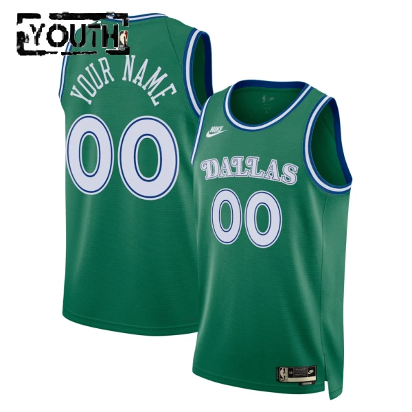 Nike Dallas Mavericks Personoitava Lasten Pelipaita Classic Edition 2025-26 Swingman Vihreä