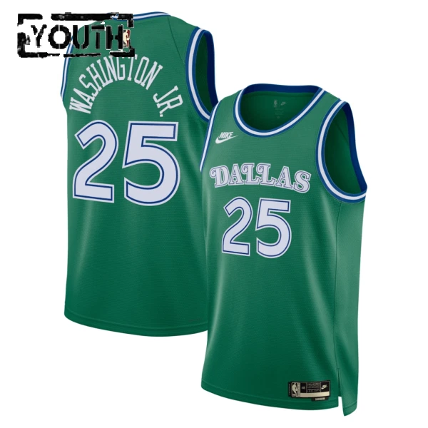 Nike Dallas Mavericks Washington JR Lasten Pelipaita Classic Edition 2025-26 Swingman Vihreä