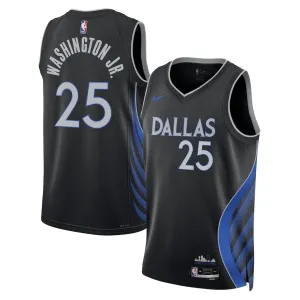 Nike Dallas Mavericks Washington JR Miesten Pelipaita City Edition 2025-26 Swingman Musta