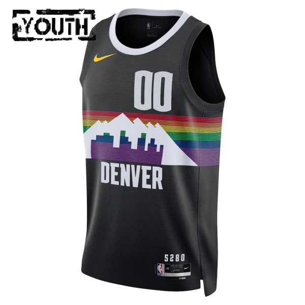 Nike Denver Nuggets Personoitava Lasten Pelipaita City Edition 2025-26 Swingman Musta